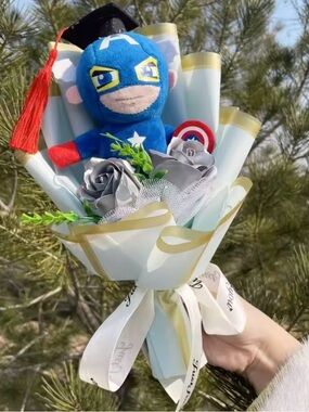 Captain America Graduation Plush Bouquet
